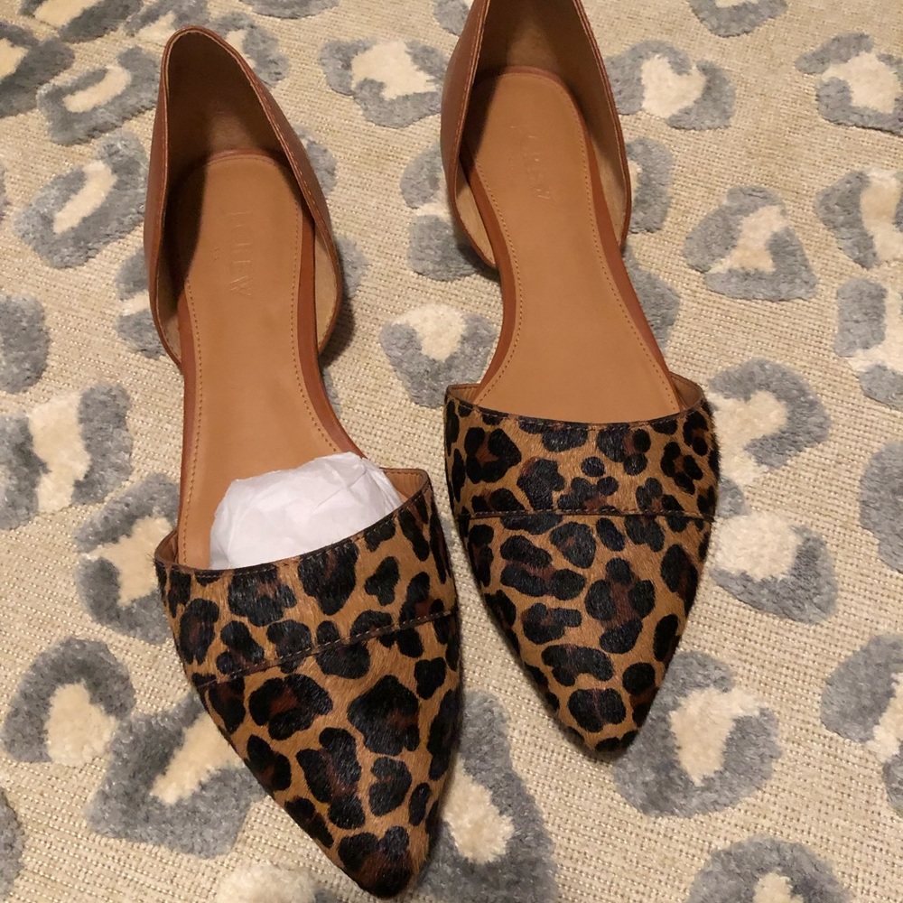 J.Crew Factory leopard flats